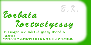 borbala kortvelyessy business card