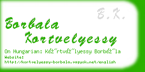 borbala kortvelyessy business card